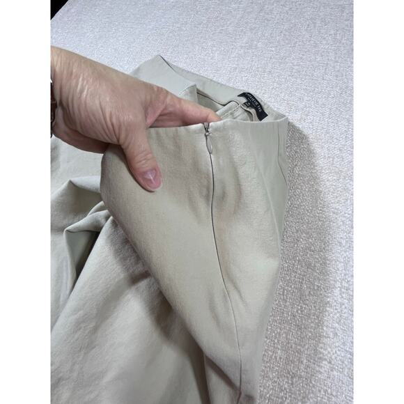 Lafayette 148 Women’s Size 16 Khaki Cropped Pants Stretch Cotton Dress Trousers - Picture 8 of 8